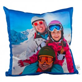 Almofada azul com foto