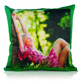 Almofada verde com foto